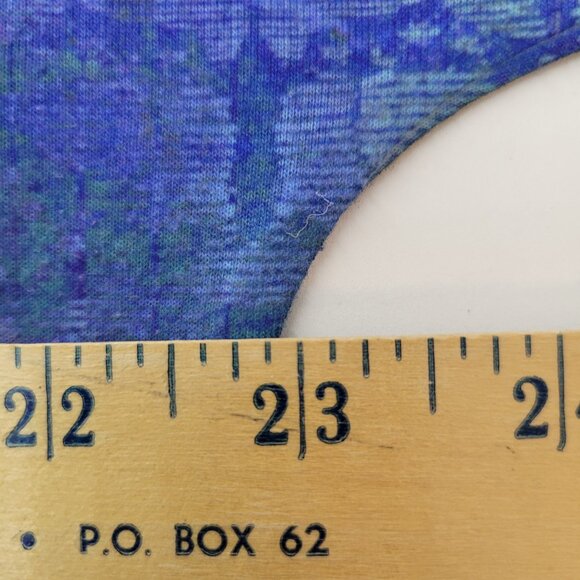 Chicos Top Womens size Large 12 Multicolor Abstract 3/4 Dolman Sleeve Art 2 Wear - Picture 4 of 9